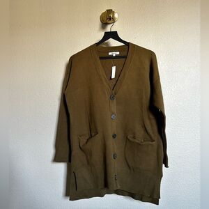 Madewell Olive Green Cardigan Sweater